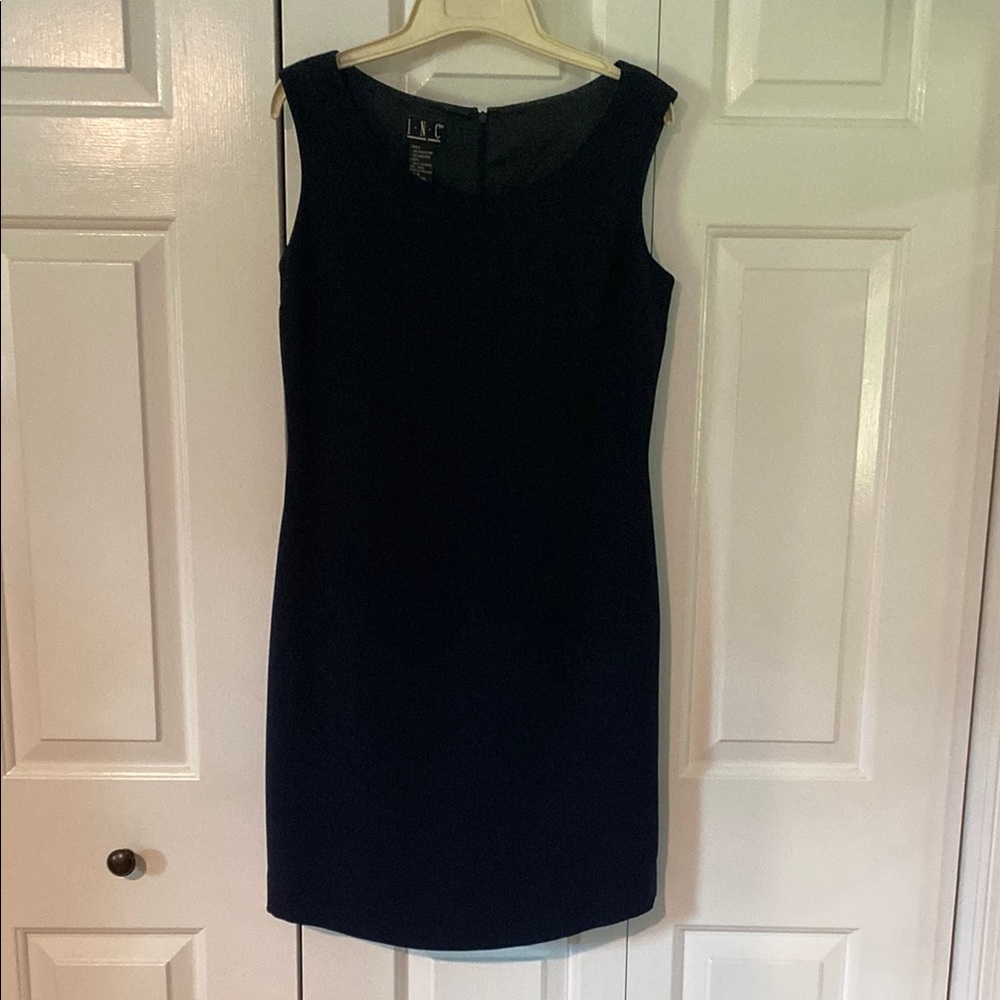 INC International Concepts navy lined business Dress